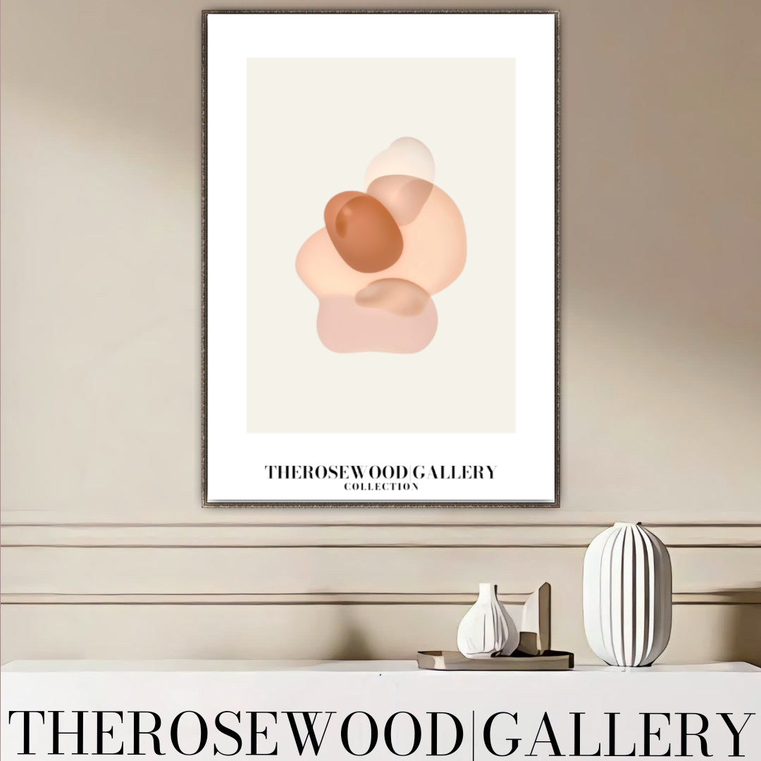 Contemporary Circle Art | Digital Download | Neutral Bedroom Decor | Layered Circular Motifs | Gentle Pastel Palette | Abstract Poster