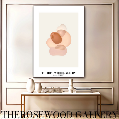 Contemporary Circle Art | Digital Download | Neutral Bedroom Decor | Layered Circular Motifs | Gentle Pastel Palette | Abstract Poster