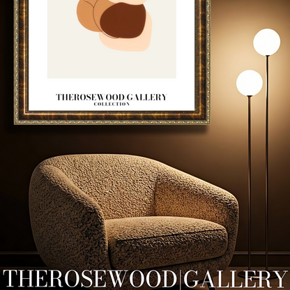 Instant Digital Wall Art | Red-Brick Cream Living Room Decor | Warm Tones Abstract Pattern | Soft Earthy Colors | Modern Print