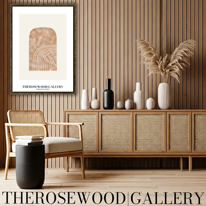 Fine White Line | Abstract Poster | Digital Geometric Print | Cozy Home Aesthetic | Warm Hues | Modern Artistic Wall Art