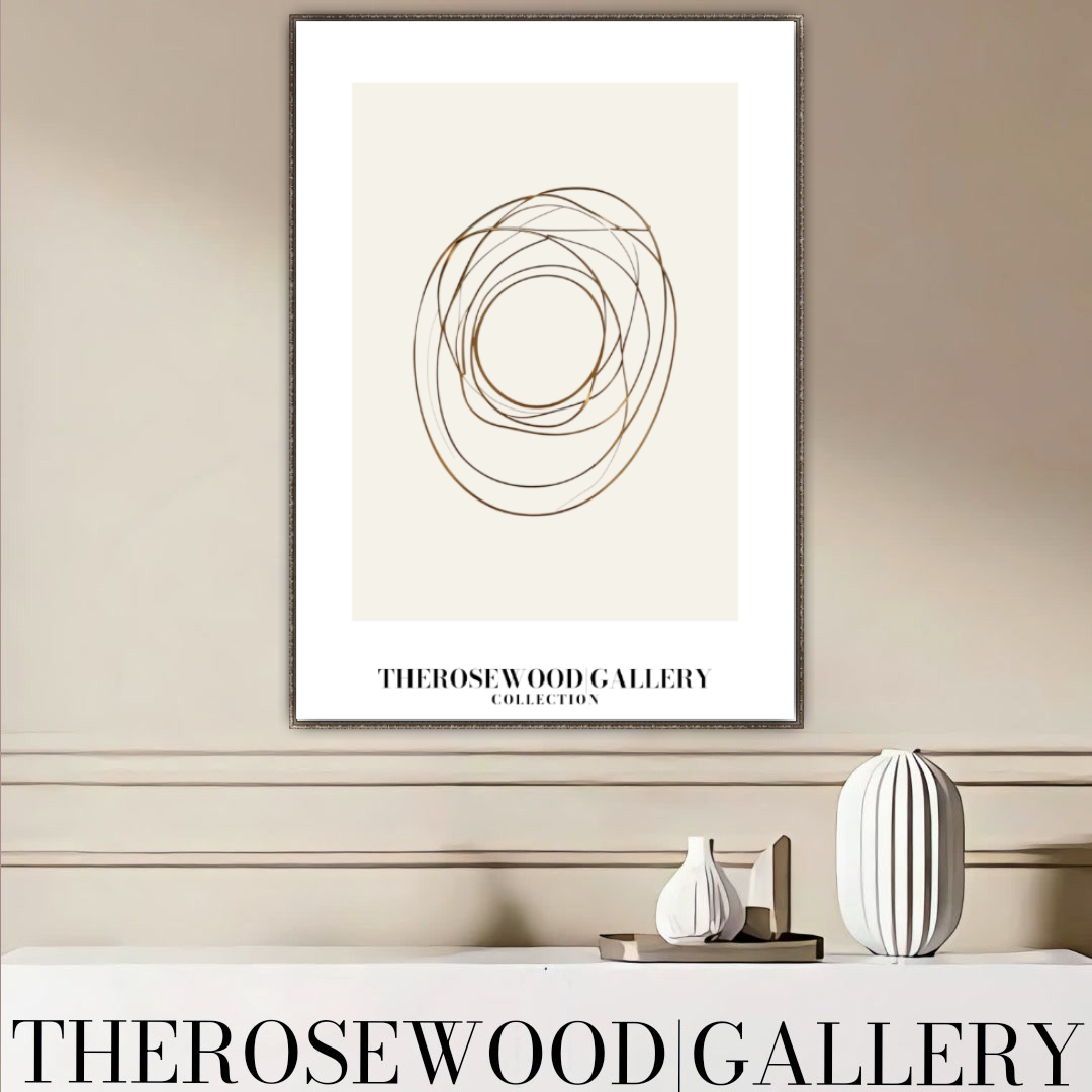 Soft Gold Contours | Modern Lines Abstract Print | Digital Drawing | Home Decor | Beige Tones | Contemporary Wall | Artful Living Space