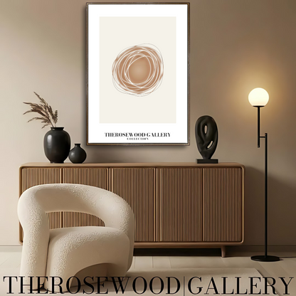 Cream Linear Harmony | Minimalist Wall Poster | Geometric Digital Artwork | Cozy Interior Vibes | Warm Neutral Palette | Artistic Home Display