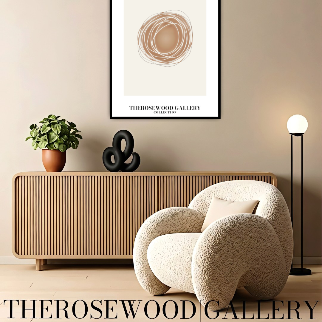 Cream Linear Harmony | Minimalist Wall Poster | Geometric Digital Artwork | Cozy Interior Vibes | Warm Neutral Palette | Artistic Home Display