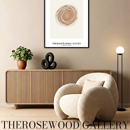 Cream Linear Harmony | Minimalist Wall Poster | Geometric Digital Artwork | Cozy Interior Vibes | Warm Neutral Palette | Artistic Home Display