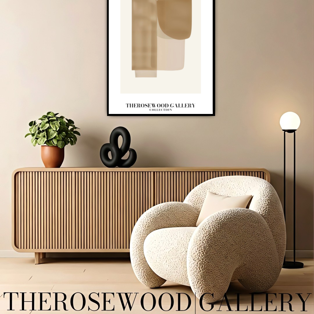 Modern Minimalist Abstract Print | Digital Wall Art | Warm Neutrals | Elegant Composition | Cozy Contemporary Decor
