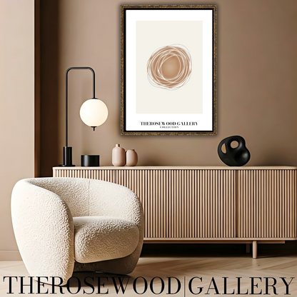 Cream Linear Harmony | Minimalist Wall Poster | Geometric Digital Artwork | Cozy Interior Vibes | Warm Neutral Palette | Artistic Home Display