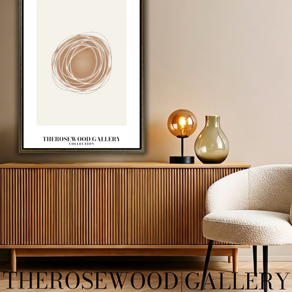 Cream Linear Harmony | Minimalist Wall Poster | Geometric Digital Artwork | Cozy Interior Vibes | Warm Neutral Palette | Artistic Home Display