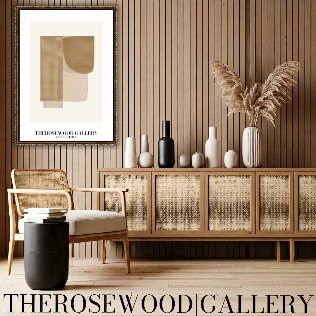 Modern Minimalist Abstract Print | Digital Wall Art | Warm Neutrals | Elegant Composition | Cozy Contemporary Decor
