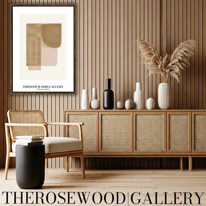 Modern Minimalist Abstract Print | Digital Wall Art | Warm Neutrals | Elegant Composition | Cozy Contemporary Decor