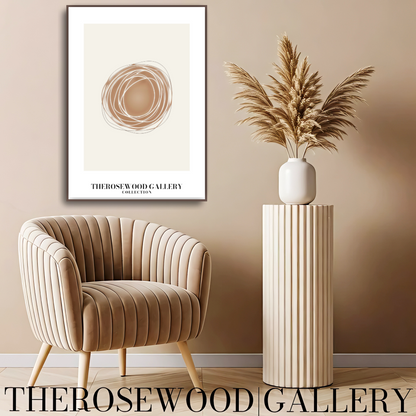 Cream Linear Harmony | Minimalist Wall Poster | Geometric Digital Artwork | Cozy Interior Vibes | Warm Neutral Palette | Artistic Home Display