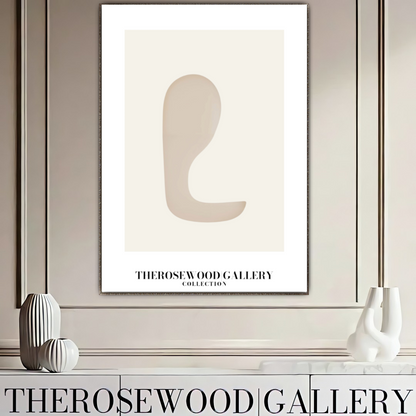 Contemporary Abstract Wall Art | Digital Geometric Design | Neutral Tones | Minimalist Aesthetic | Inviting Home Gallery
