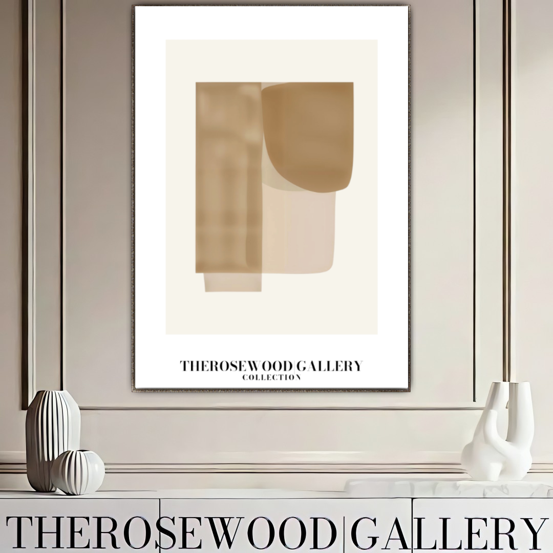 Modern Minimalist Abstract Print | Digital Wall Art | Warm Neutrals | Elegant Composition | Cozy Contemporary Decor