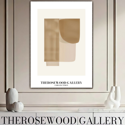 Modern Minimalist Abstract Print | Digital Wall Art | Warm Neutrals | Elegant Composition | Cozy Contemporary Decor