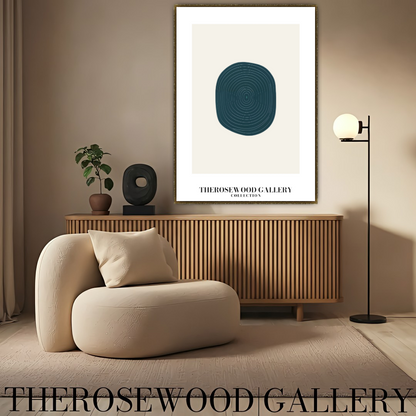 High Definition Printable Art | Contemporary Design | Dark Turquoise | Cercle Minimalism | Serene Wall Decor