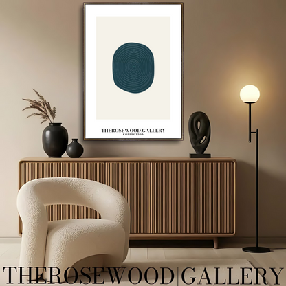 High Definition Printable Art | Contemporary Design | Dark Turquoise | Cercle Minimalism | Serene Wall Decor