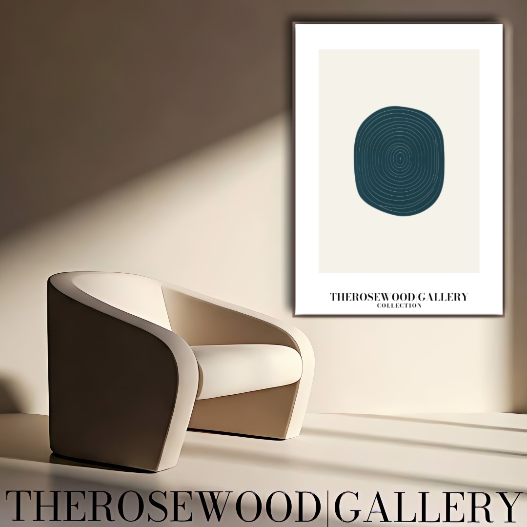 High Definition Printable Art | Contemporary Design | Dark Turquoise | Cercle Minimalism | Serene Wall Decor