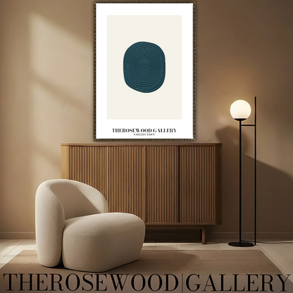 High Definition Printable Art | Contemporary Design | Dark Turquoise | Cercle Minimalism | Serene Wall Decor