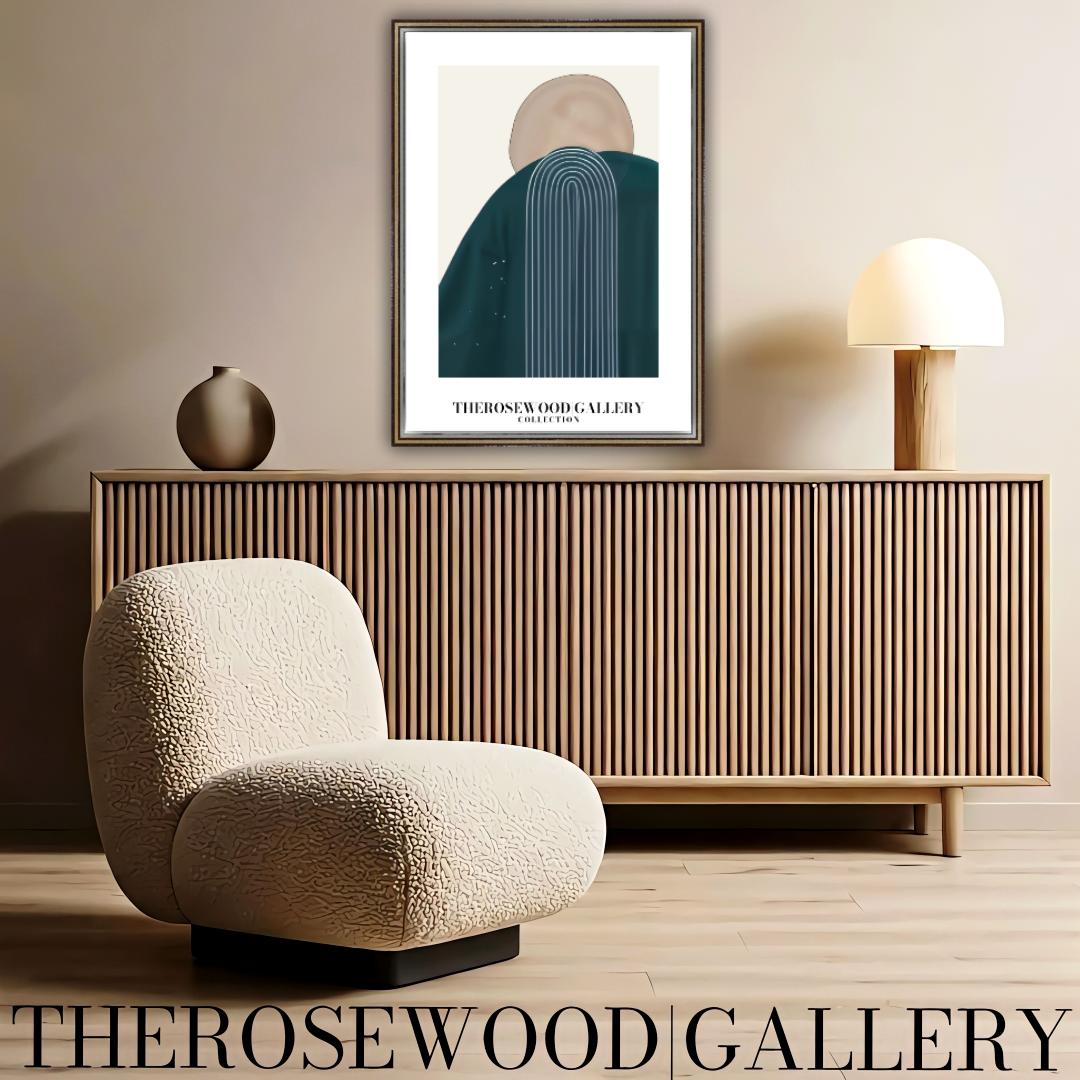 Modern Geometric Wall Art | Printable High Definition | Soothing Dark Blue Colors | Artistic Lines | Elegant Contemporary Decor
