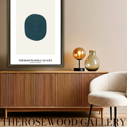 High Definition Printable Art | Contemporary Design | Dark Turquoise | Cercle Minimalism | Serene Wall Decor