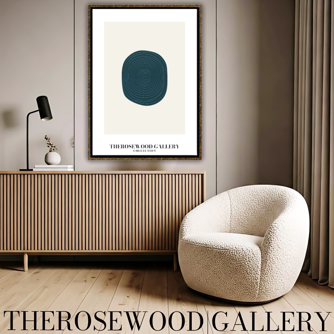 High Definition Printable Art | Contemporary Design | Dark Turquoise | Cercle Minimalism | Serene Wall Decor