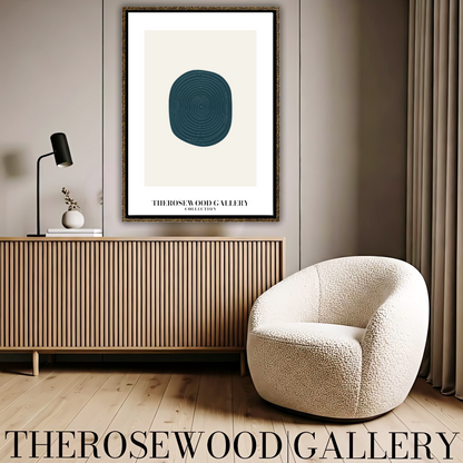 High Definition Printable Art | Contemporary Design | Dark Turquoise | Cercle Minimalism | Serene Wall Decor