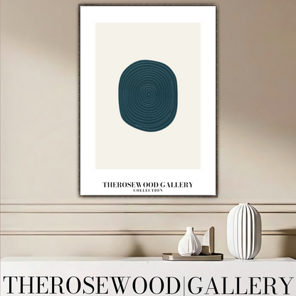 High Definition Printable Art | Contemporary Design | Dark Turquoise | Cercle Minimalism | Serene Wall Decor