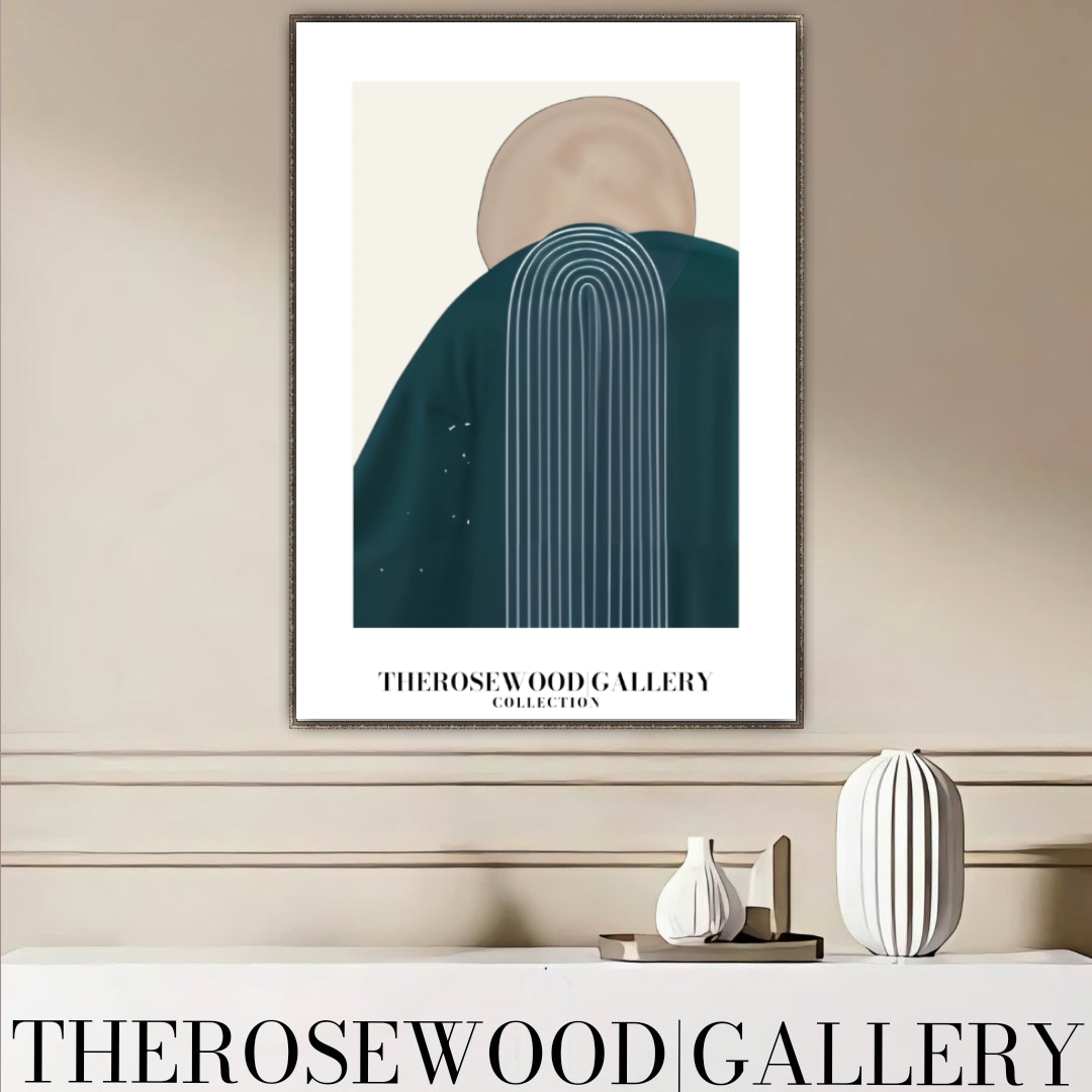 Modern Geometric Wall Art | Printable High Definition | Soothing Dark Blue Colors | Artistic Lines | Elegant Contemporary Decor