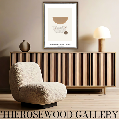 Printable High-Resolution Wall Art | Warm Beige-Ochre & Ivory Palette | Artistic Lines | Subtle Minimalist Touch