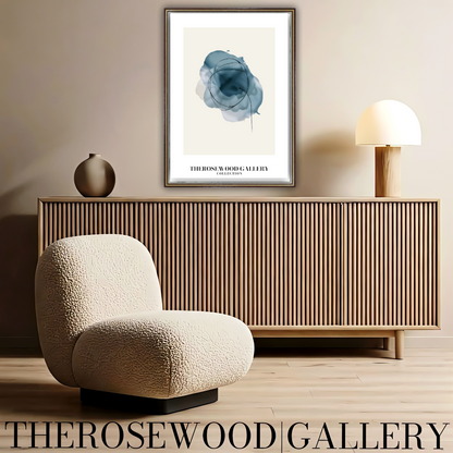 Décoration murale élégante et imprimable | Qualité haute définition | Aquarelle numérique | Esthétique bleue moderne | Maison chaleureuse