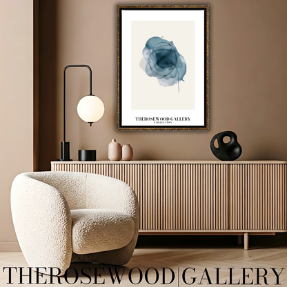 Décoration murale élégante et imprimable | Qualité haute définition | Aquarelle numérique | Esthétique bleue moderne | Maison chaleureuse