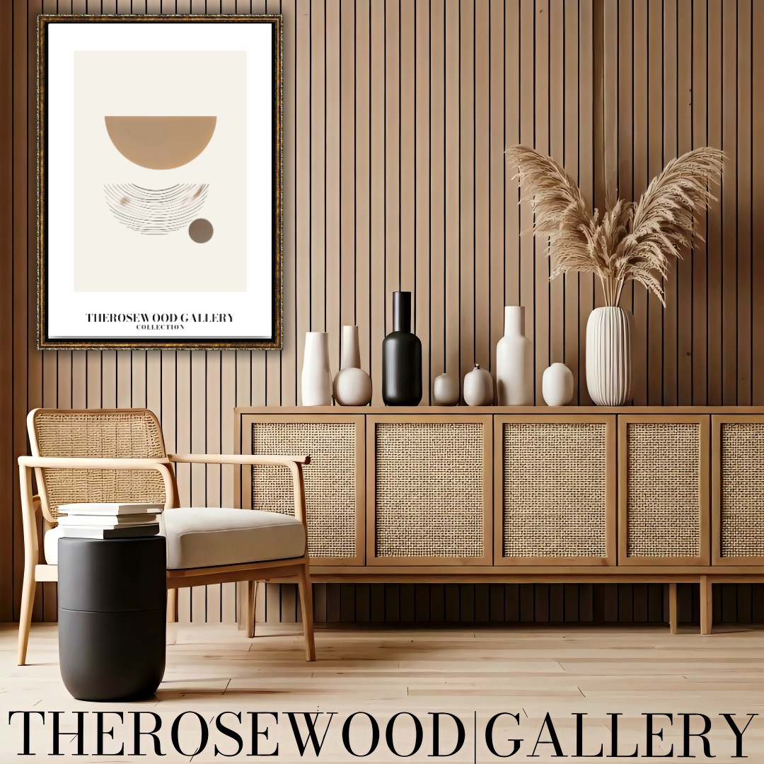 Printable High-Resolution Wall Art | Warm Beige-Ochre & Ivory Palette | Artistic Lines | Subtle Minimalist Touch