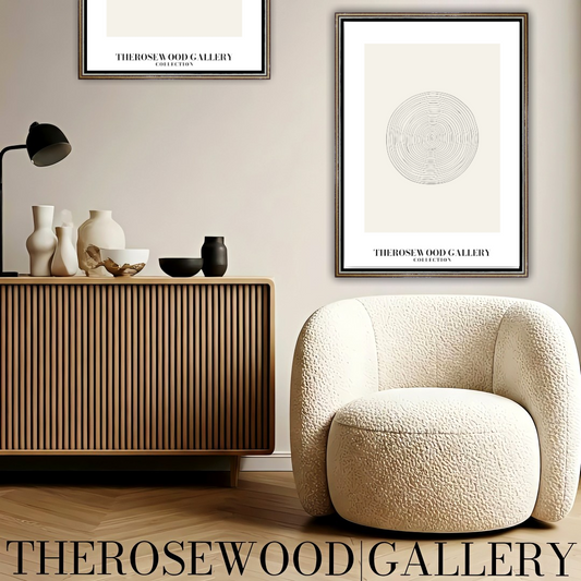 Minimalist Digital Poster | Printable High Definition Art | Artistic Cercle Geometric | Drawing Stylish Interior
