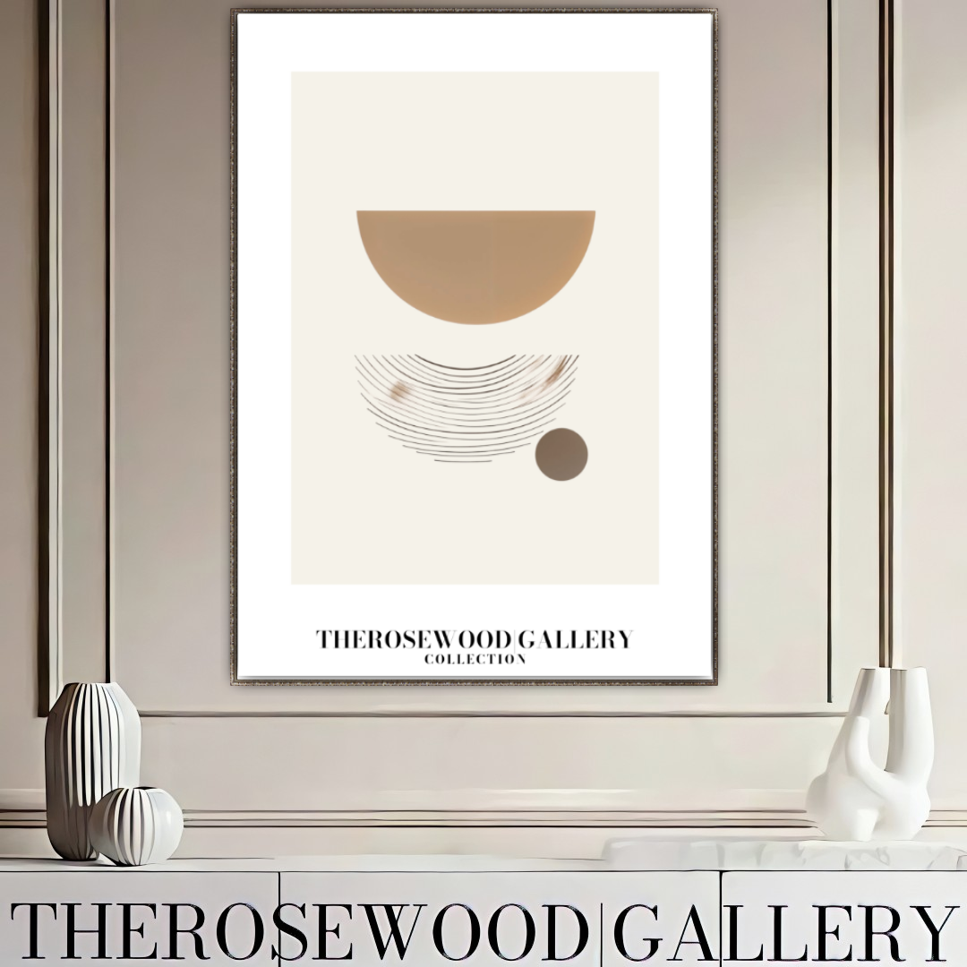 Printable High-Resolution Wall Art | Warm Beige-Ochre & Ivory Palette | Artistic Lines | Subtle Minimalist Touch