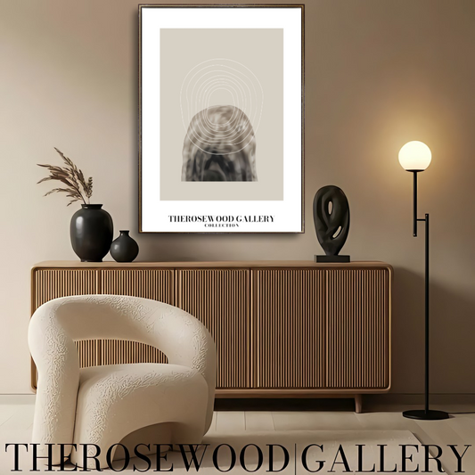Minimalist Printable Art Piece | High Definition Quality | Subtle Gray-Black  | Geometric Fine Lines | Elegant Wall Accent