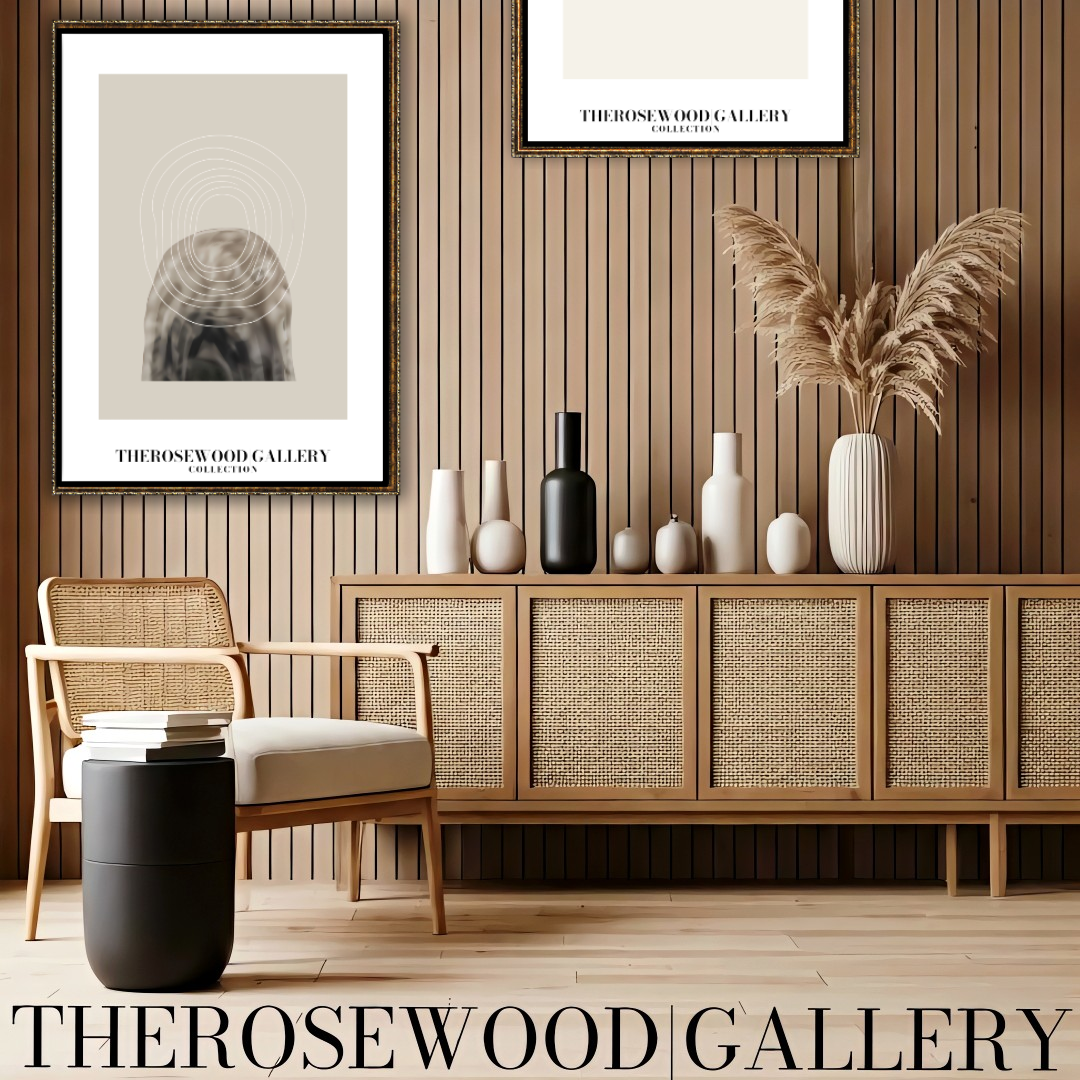 Minimalistisches druckbares Kunstwerk | Hohe Auflösung | Dezentes Grau-Schwarz | Geometrische feine Linien | Eleganter Wandakzent