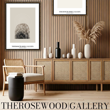 Minimalistisches druckbares Kunstwerk | Hohe Auflösung | Dezentes Grau-Schwarz | Geometrische feine Linien | Eleganter Wandakzent