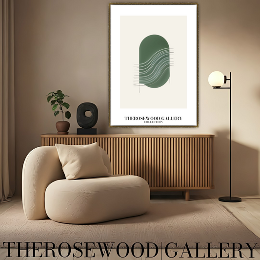 Minimalist Abstract Wall Art | Instant Digital Download | Green Neutral | Geometric Lines | Elegant Modern Home Decor.