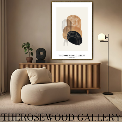 Refined Printable Art Piece | High Definition Quality | Gentle Shades | Abstract Shapes