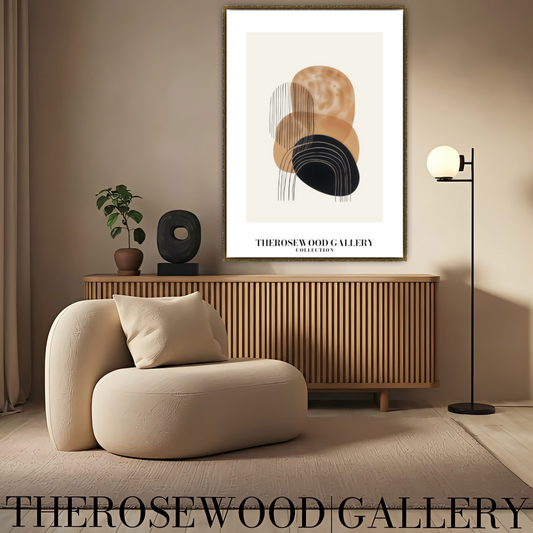 Refined Printable Art Piece | High Definition Quality | Gentle Shades | Abstract Shapes