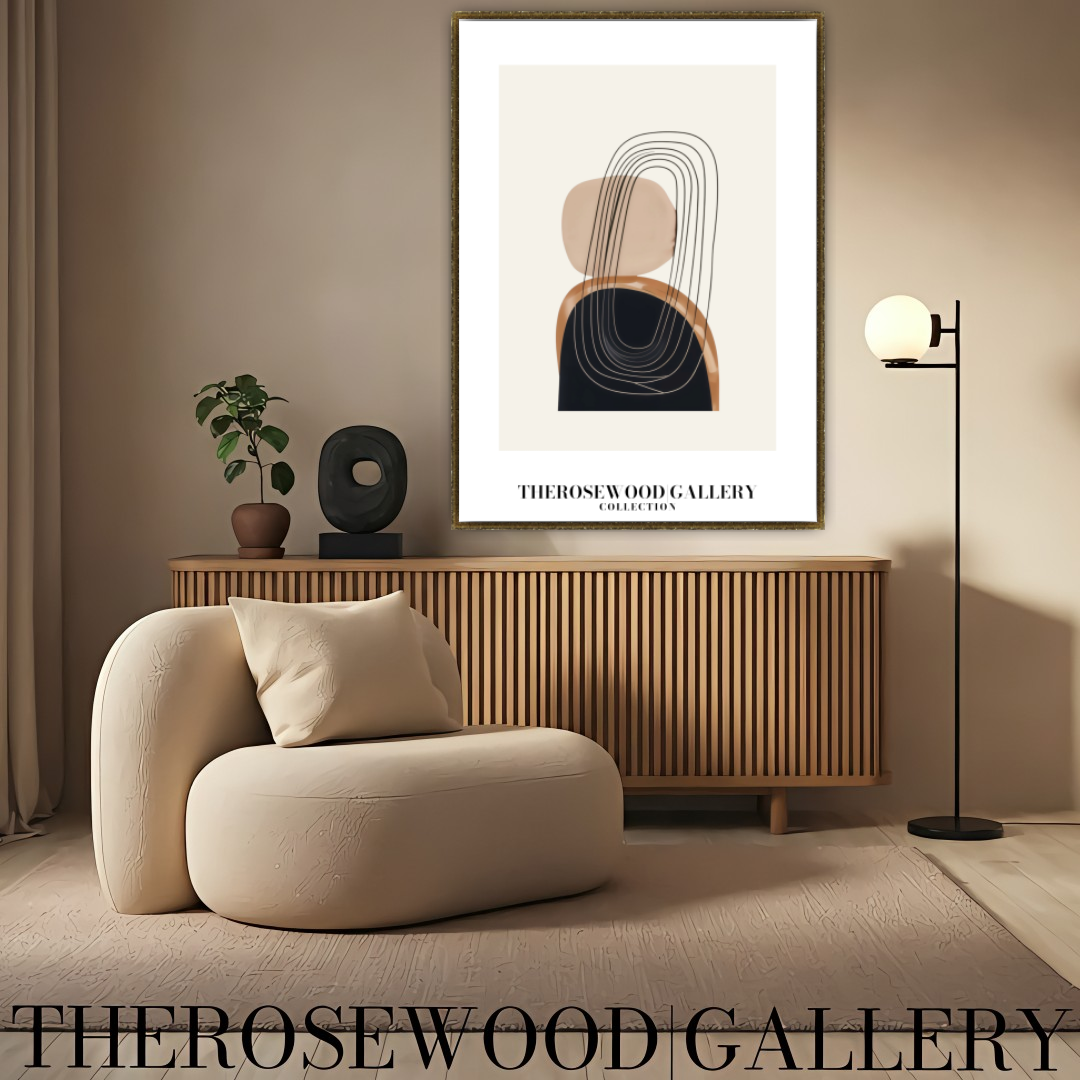 Modern Printable Art Poster | High Definition Download | Subtle Earthy Hues | Geometric Harmony | Cozy Contemporary Wall Art