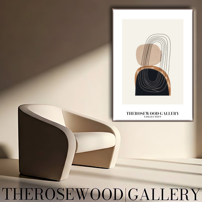 Modern Printable Art Poster | High Definition Download | Subtle Earthy Hues | Geometric Harmony | Cozy Contemporary Wall Art