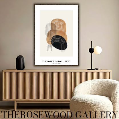 Refined Printable Art Piece | High Definition Quality | Gentle Shades | Abstract Shapes