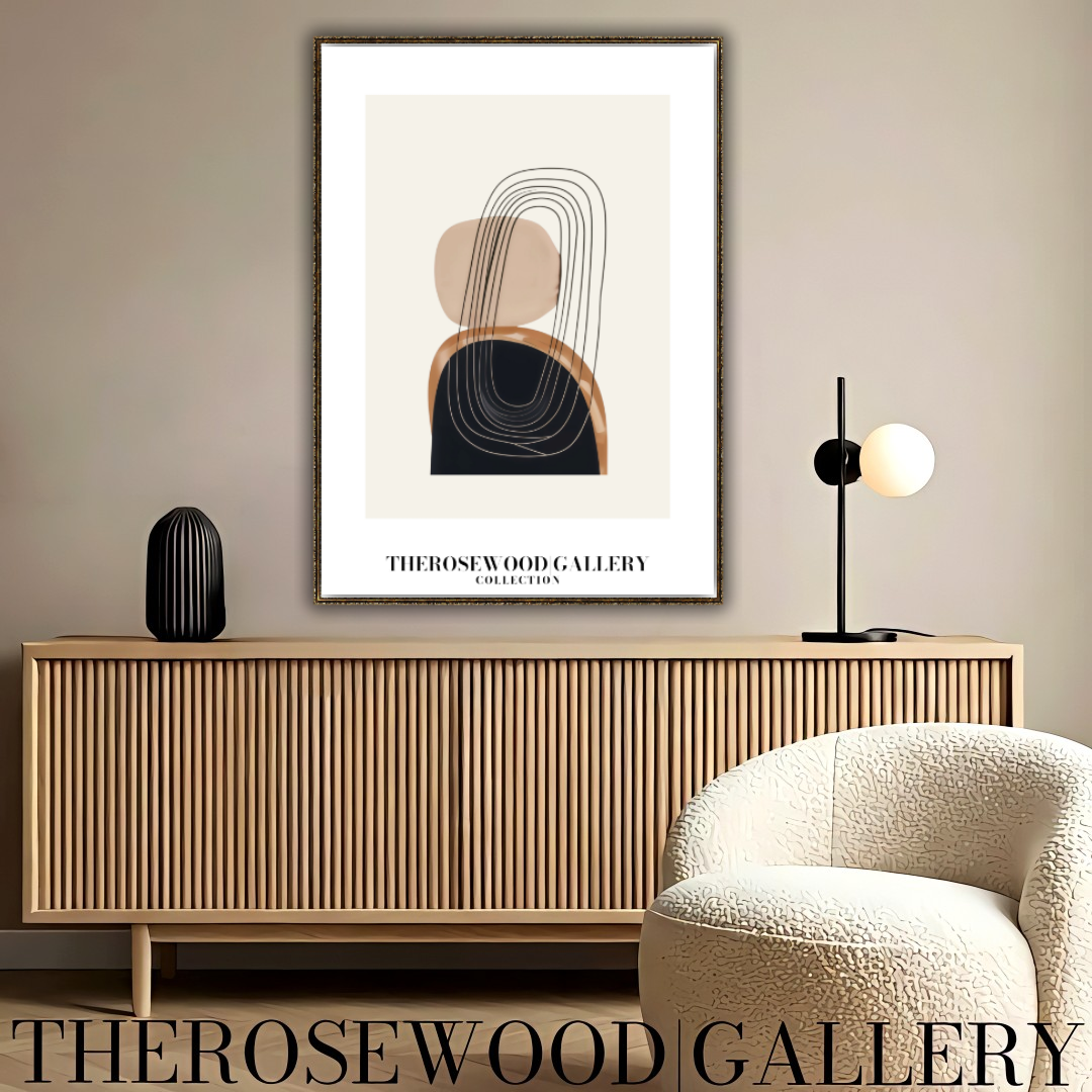 Modern Printable Art Poster | High Definition Download | Subtle Earthy Hues | Geometric Harmony | Cozy Contemporary Wall Art