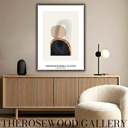 Modern Printable Art Poster | High Definition Download | Subtle Earthy Hues | Geometric Harmony | Cozy Contemporary Wall Art