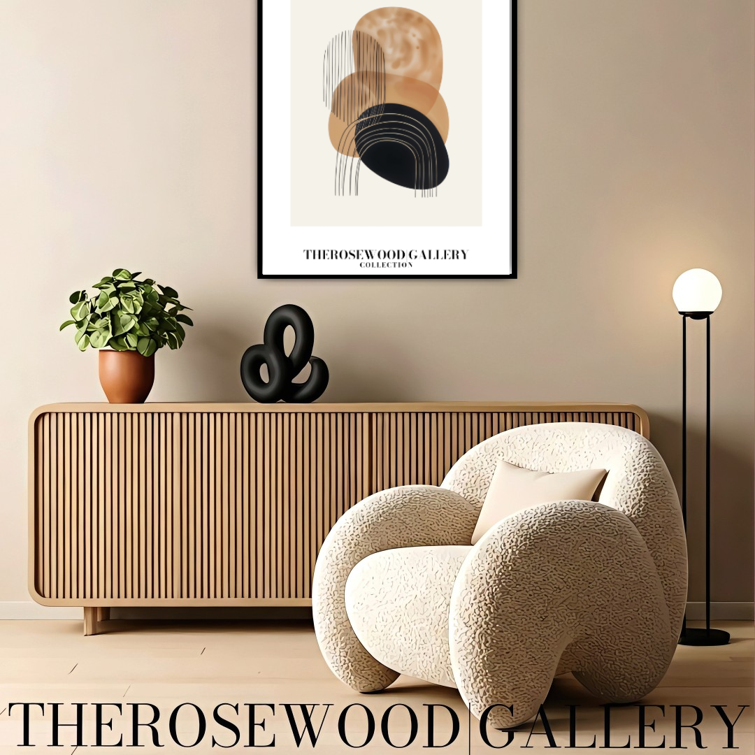 Refined Printable Art Piece | High Definition Quality | Gentle Shades | Abstract Shapes