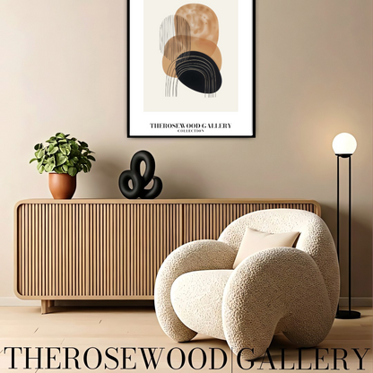 Refined Printable Art Piece | High Definition Quality | Gentle Shades | Abstract Shapes
