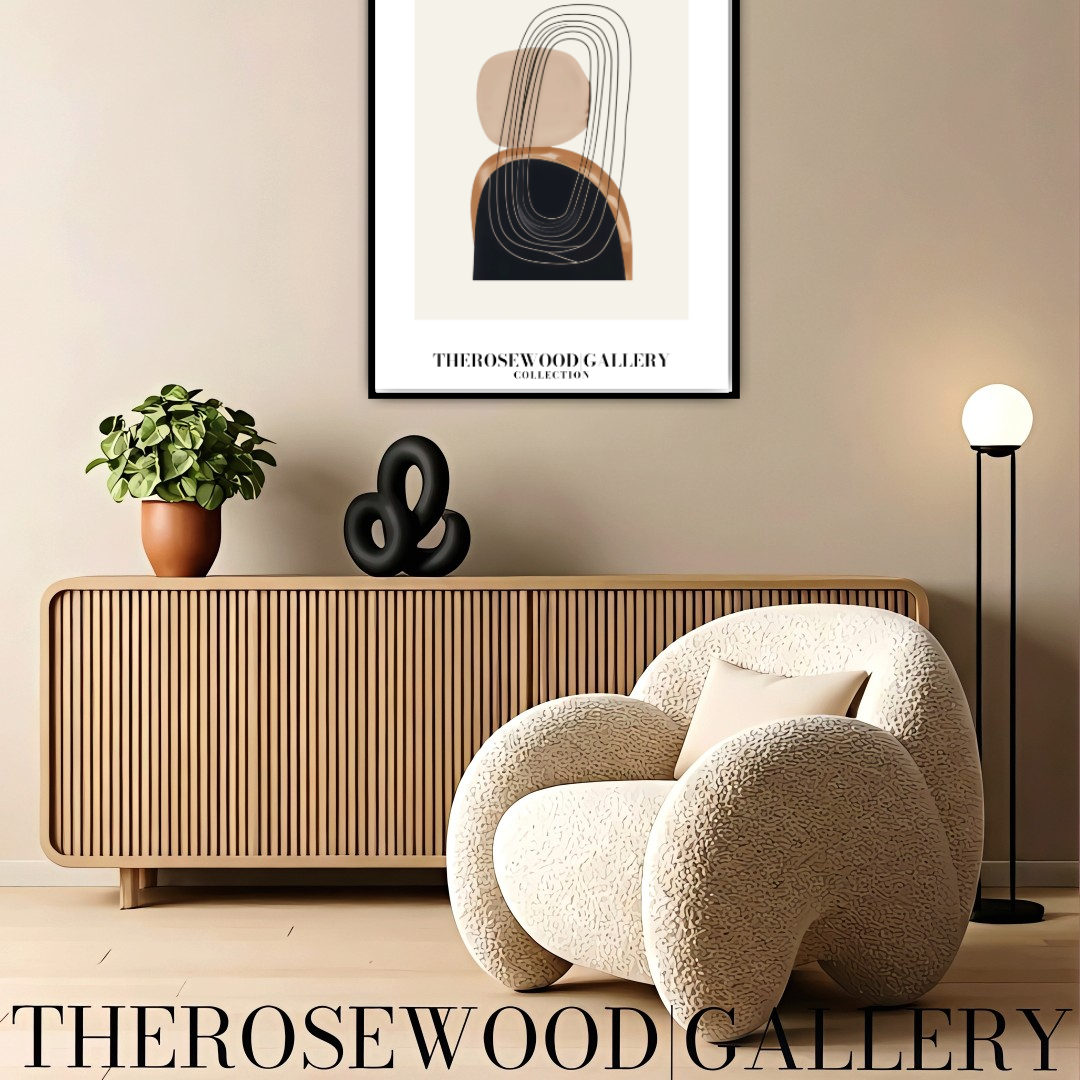 Modern Printable Art Poster | High Definition Download | Subtle Earthy Hues | Geometric Harmony | Cozy Contemporary Wall Art