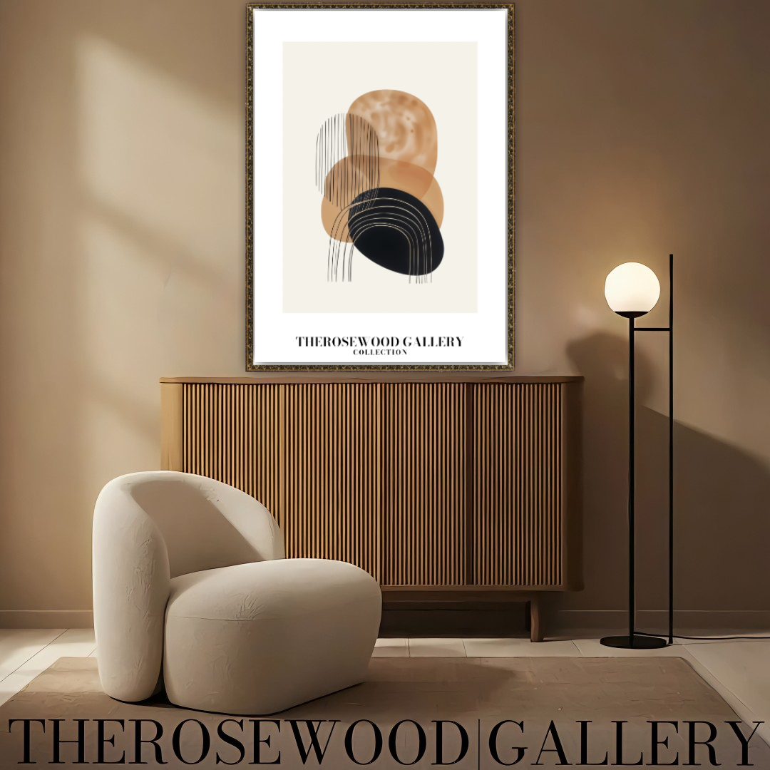 Refined Printable Art Piece | High Definition Quality | Gentle Shades | Abstract Shapes