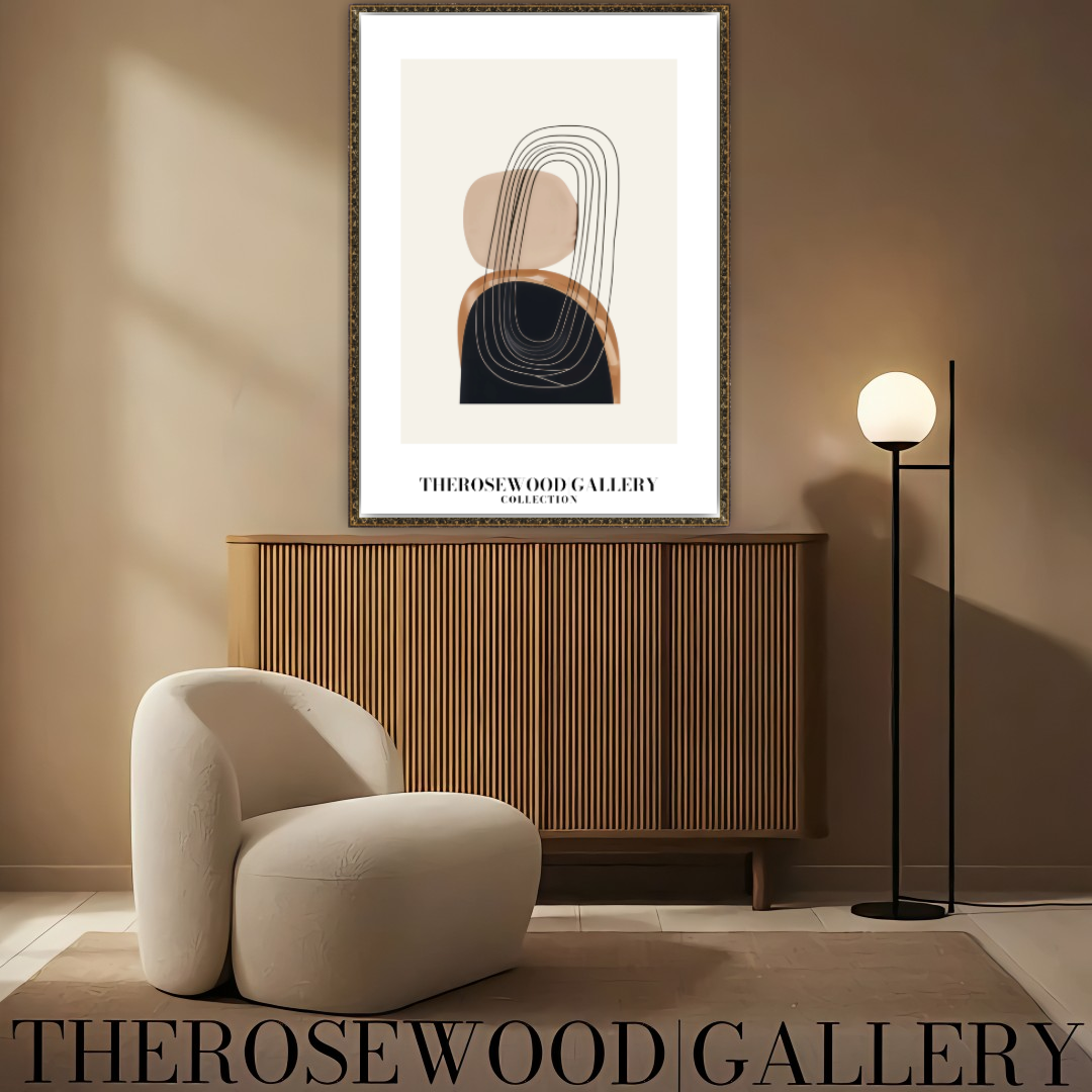 Modern Printable Art Poster | High Definition Download | Subtle Earthy Hues | Geometric Harmony | Cozy Contemporary Wall Art