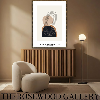 Modern Printable Art Poster | High Definition Download | Subtle Earthy Hues | Geometric Harmony | Cozy Contemporary Wall Art